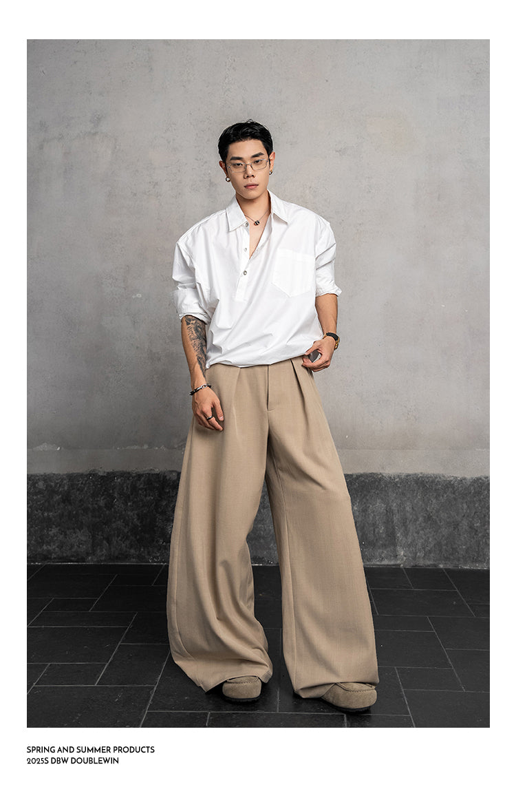 Asymmetrical Lapel Shirt