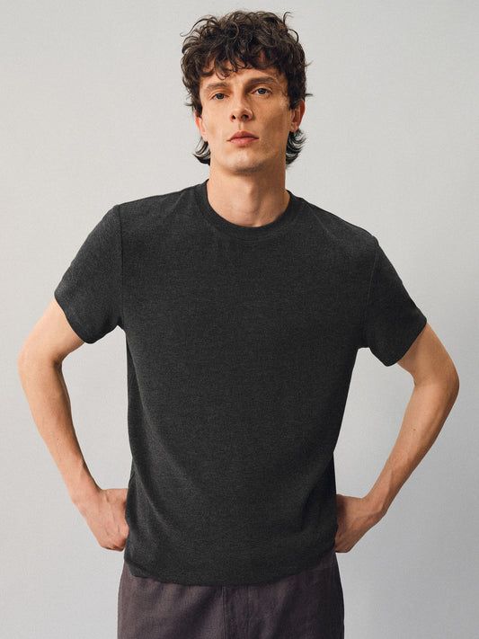 Cream-Touch Wool Round-Neck T-Shirt