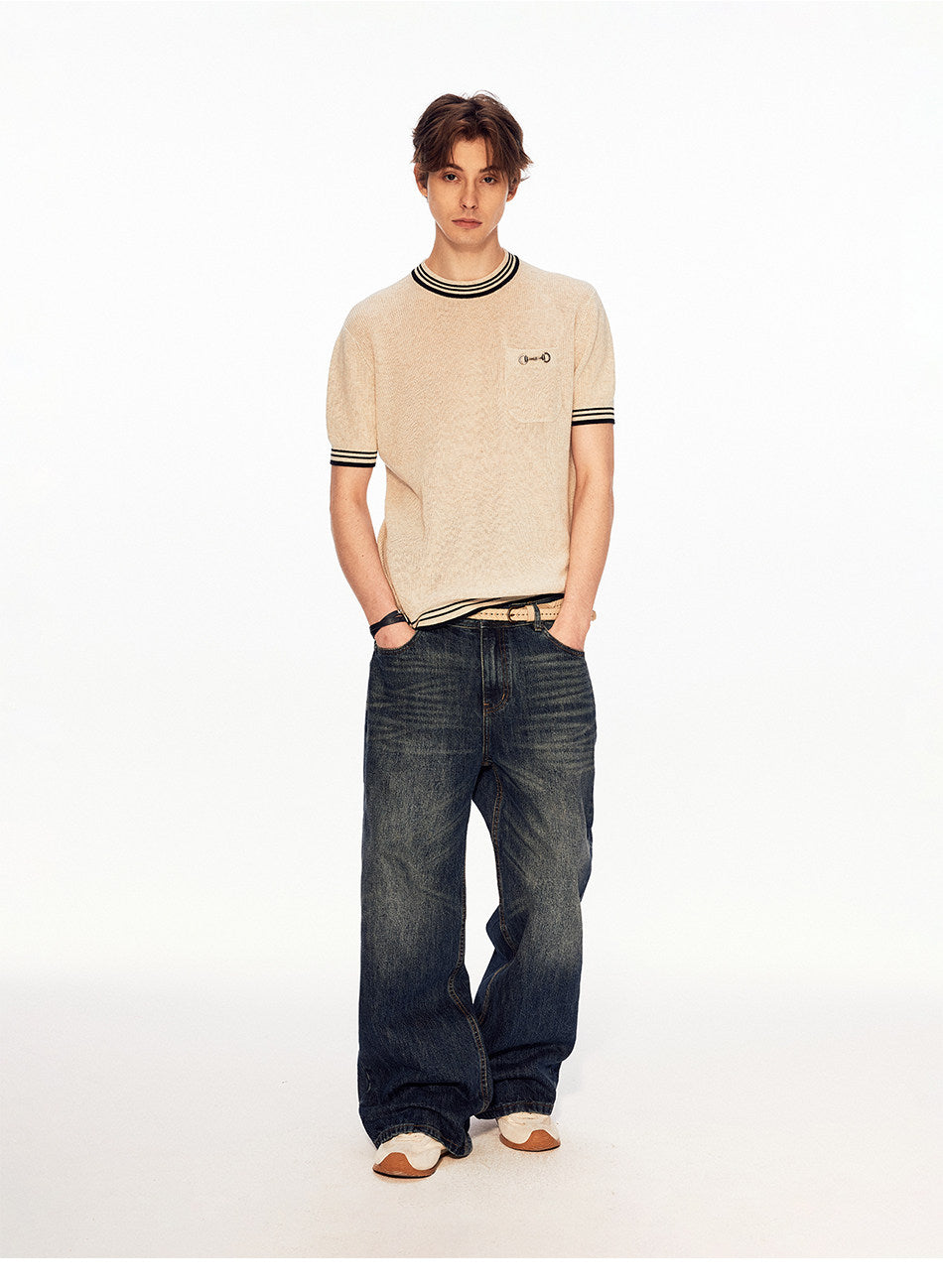 Classic Crew-Neck Knit Shirt
