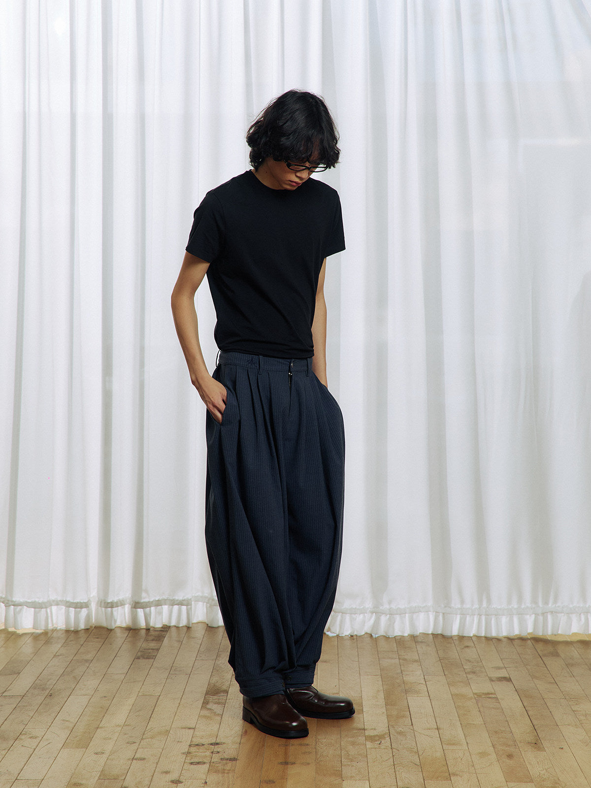 Pleated Balloon Pants