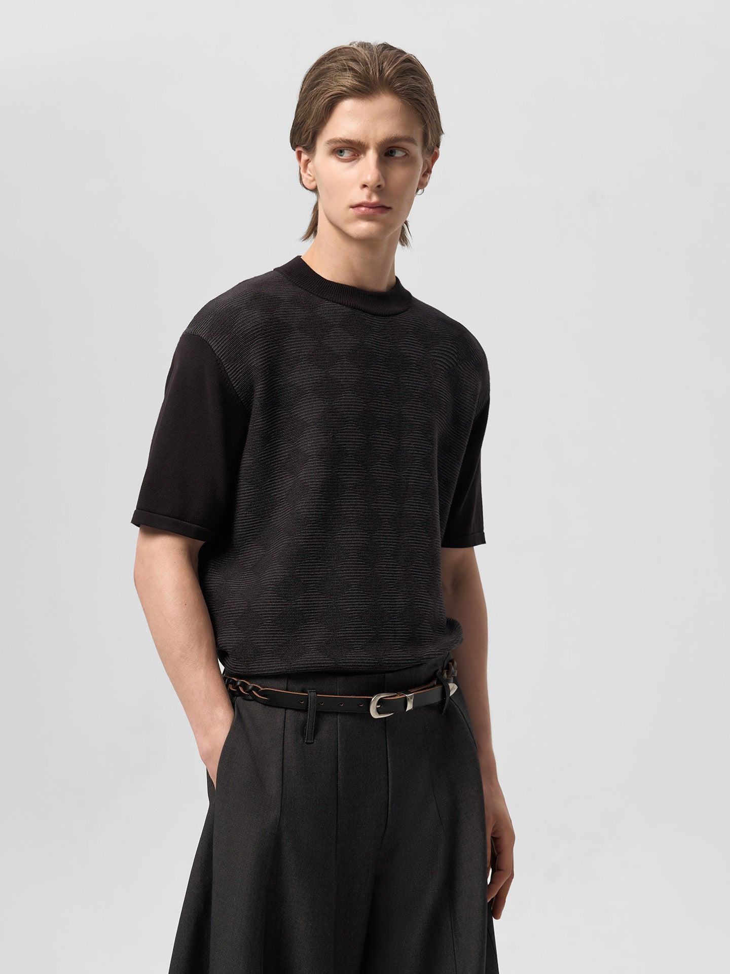 Playing Card Print Knit Shirt