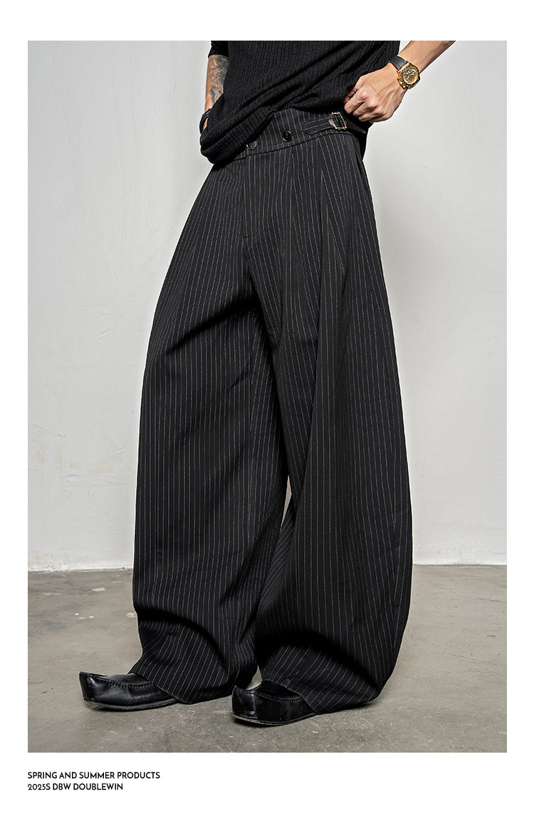 Detachable Stripe Casual Pants