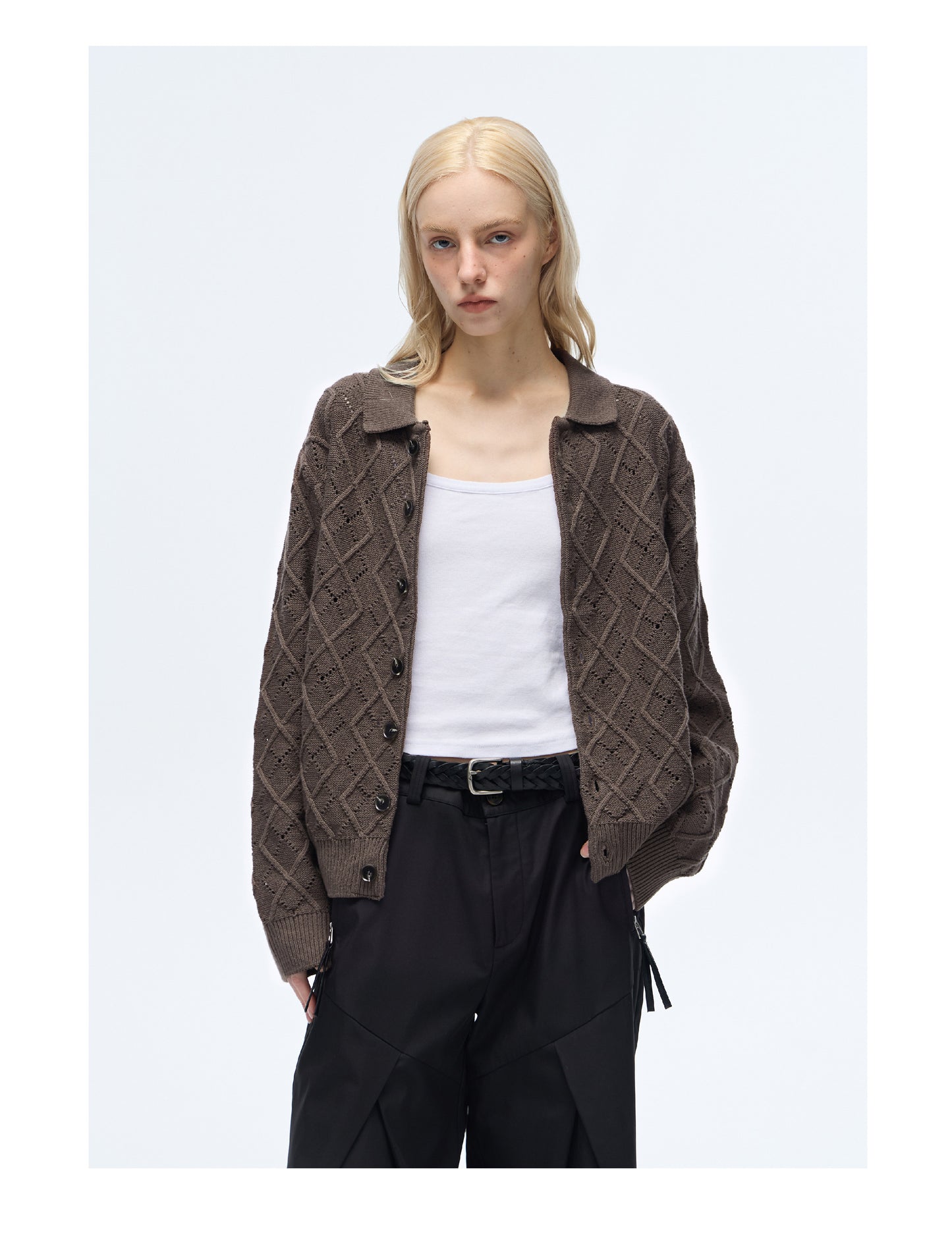 Twist-knit cardigan