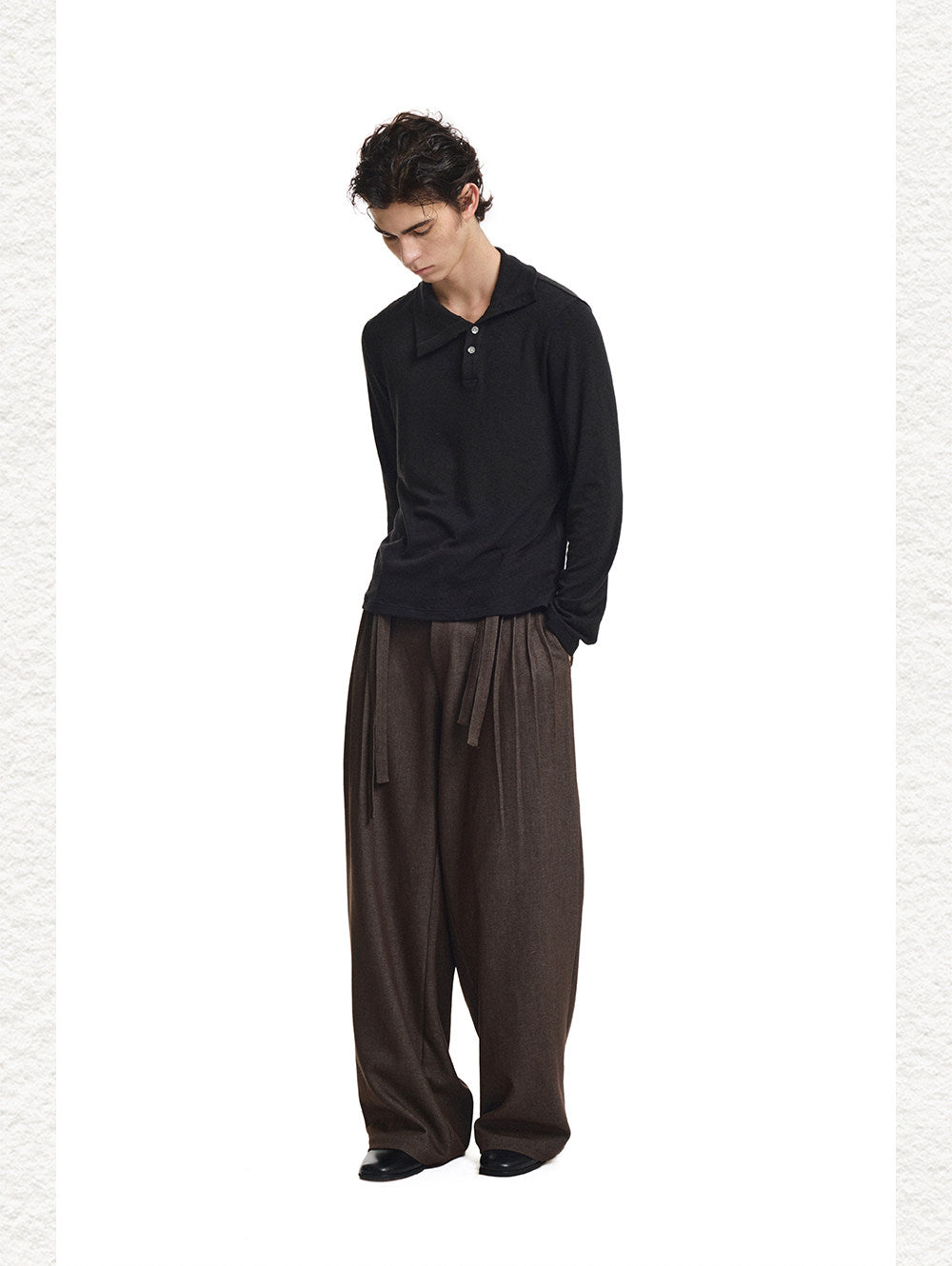 A-Line Double-Belt Casual Pants