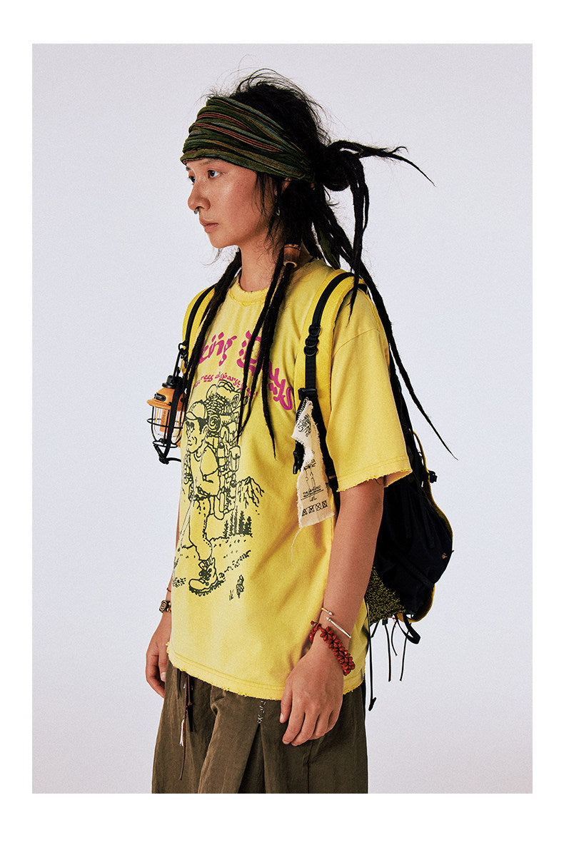 Distressed Print T-Shirt