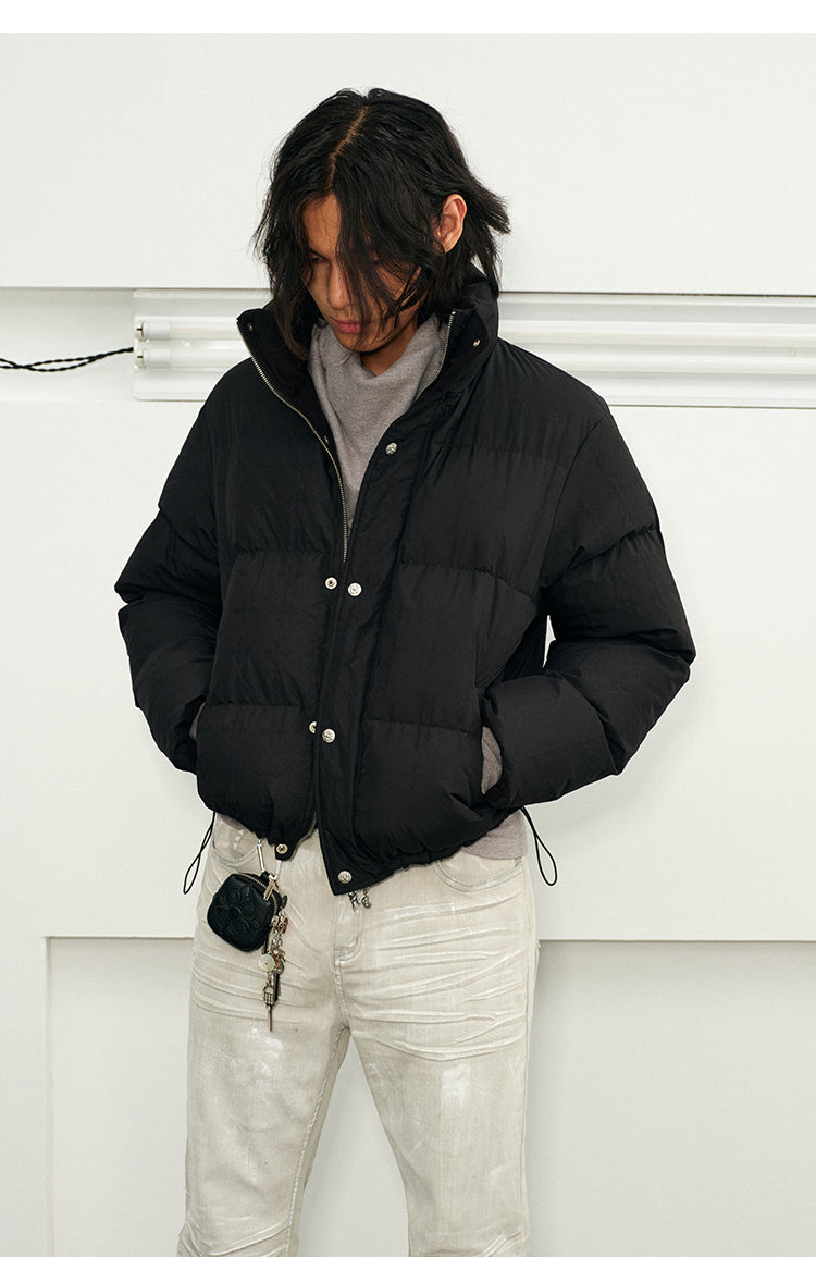 White Duck Down Stand Collar Down Jacket