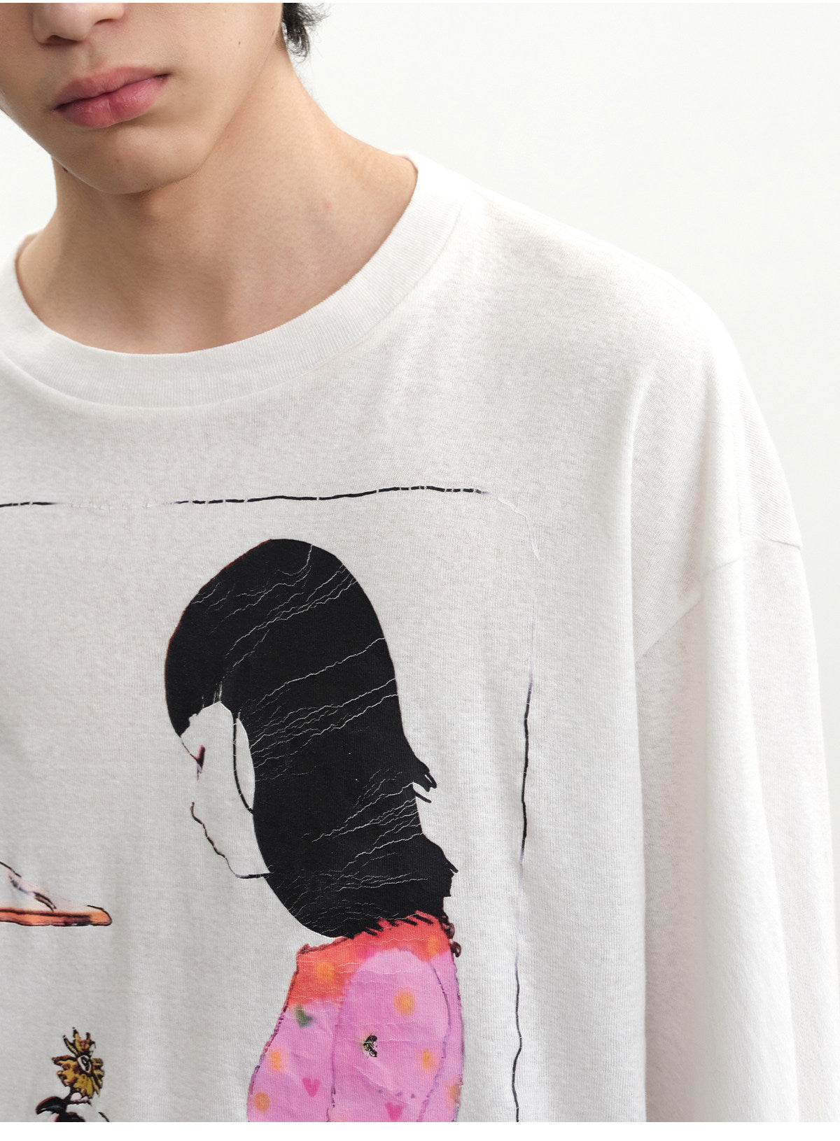 Floral Print Distressed T-Shirt