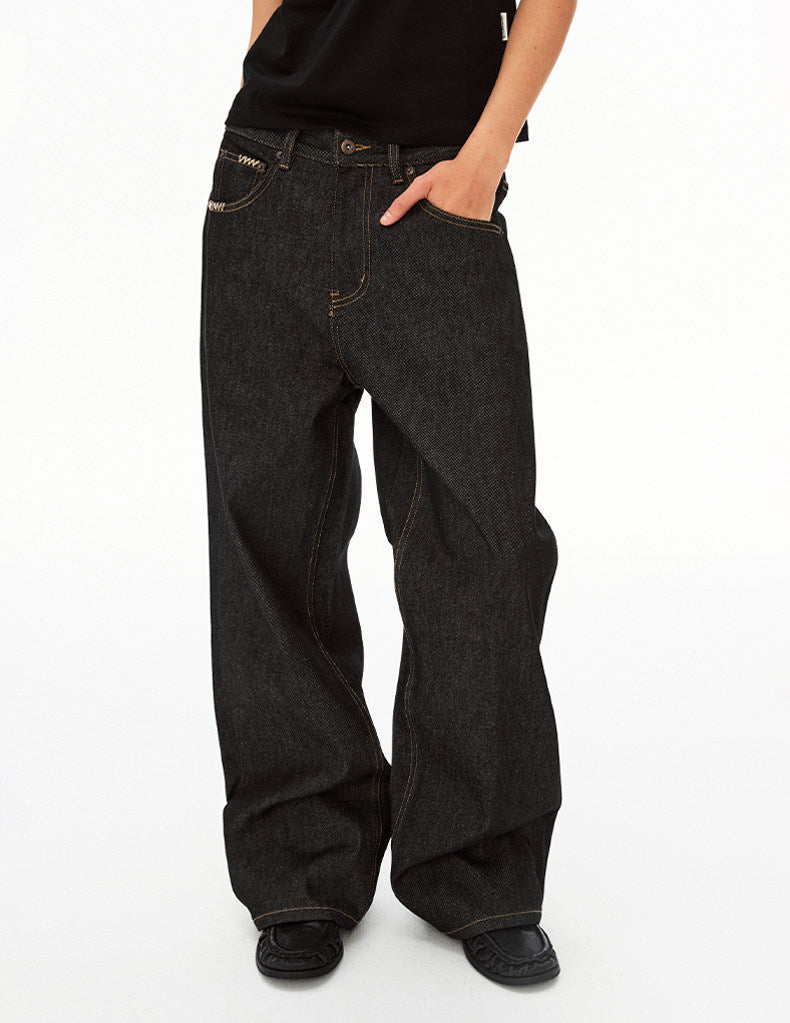 Premium Straight-Leg Raw Denim Pants