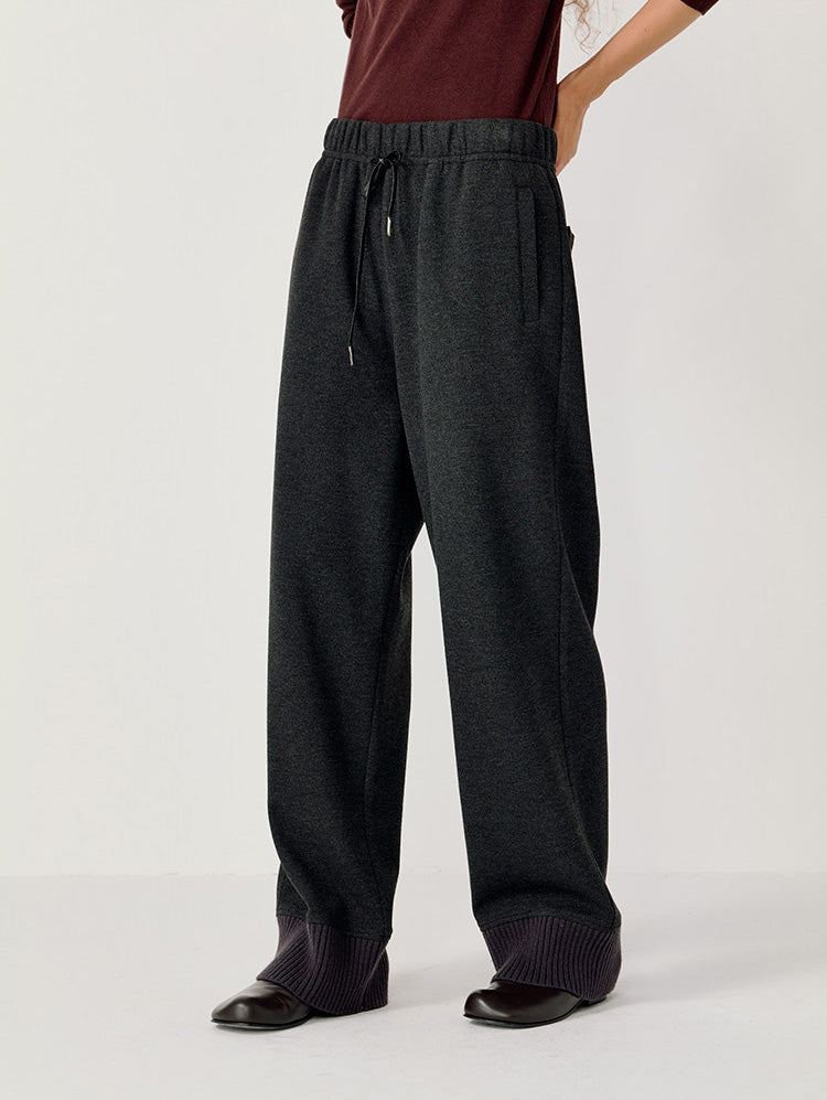 Knit Straight Casual Pants