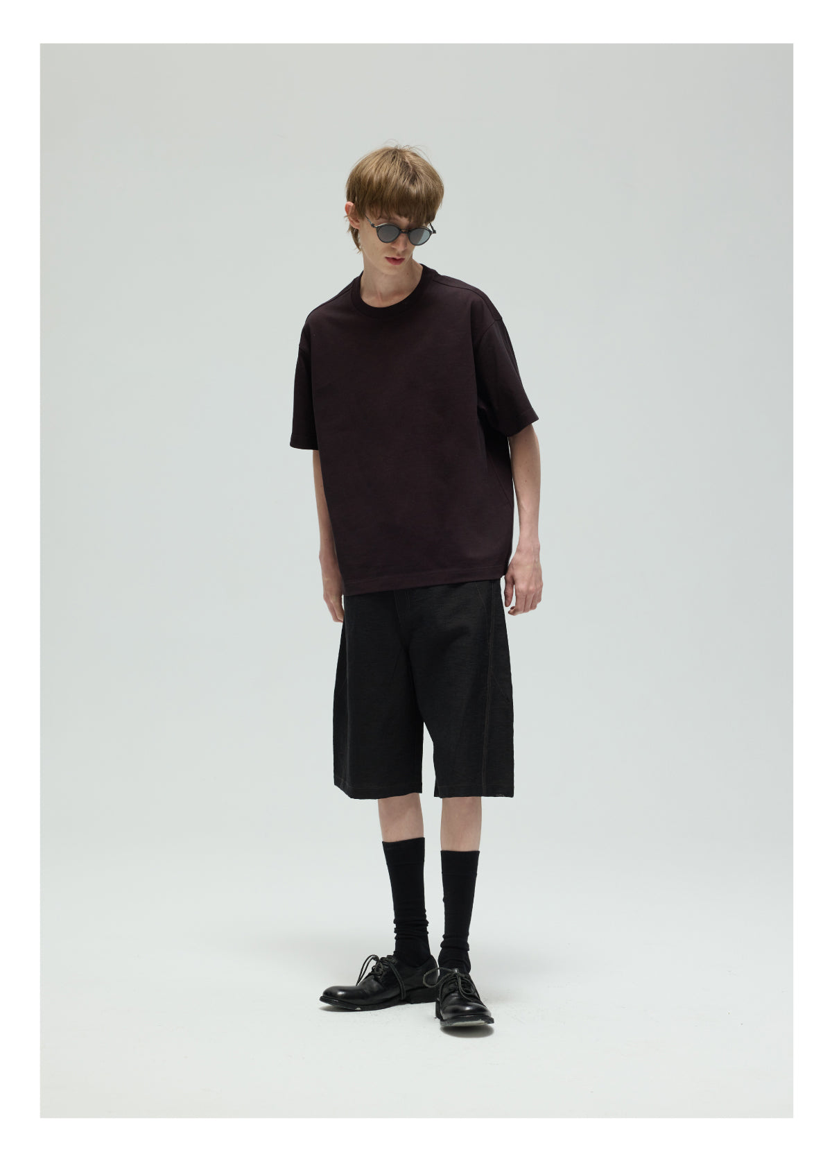 Basic Solid Color Stitch T-Shirt