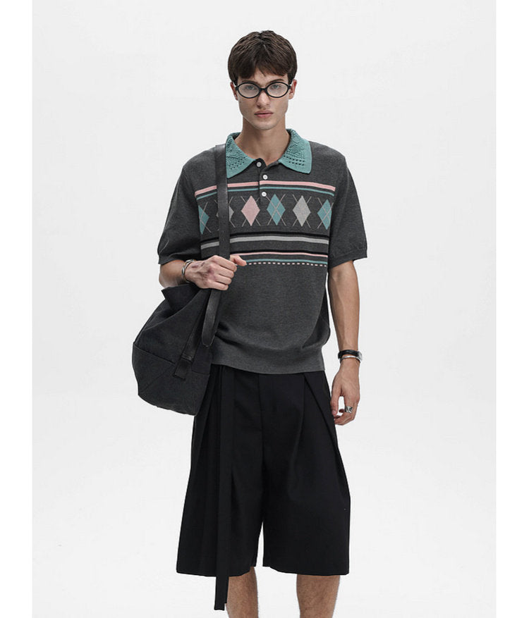Lightweight knit polo shirt