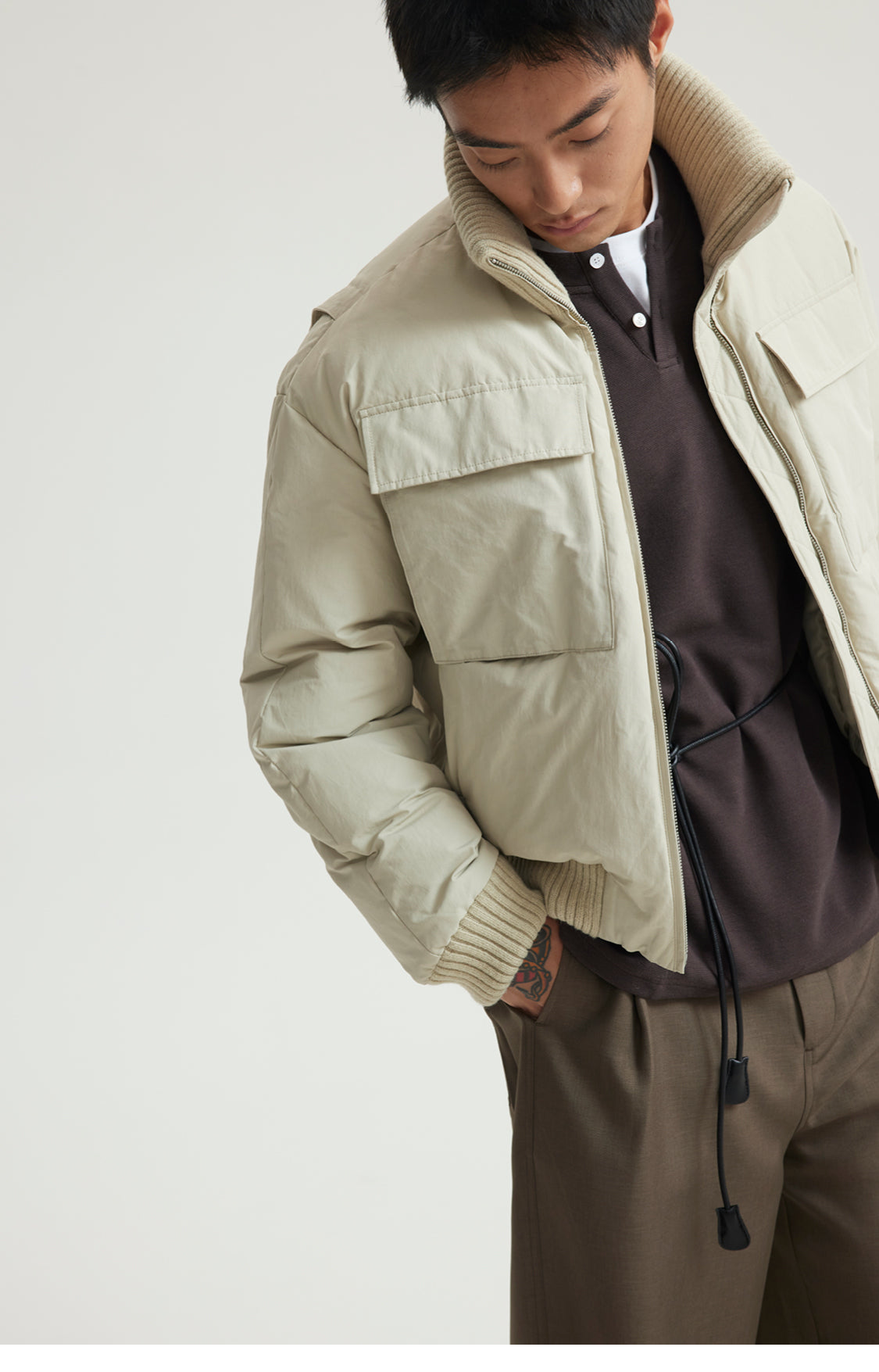 Large Pocket Down Jacket