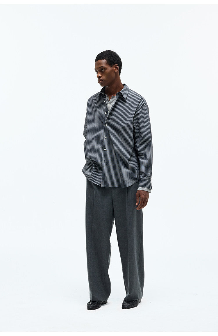 Elastic Waistband Straight Leg Casual Pants