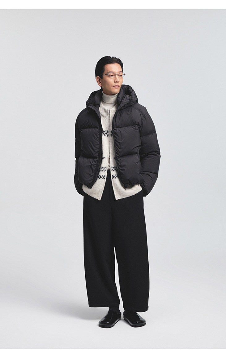 Vintage Animal Jacquard Zipper Cardigan