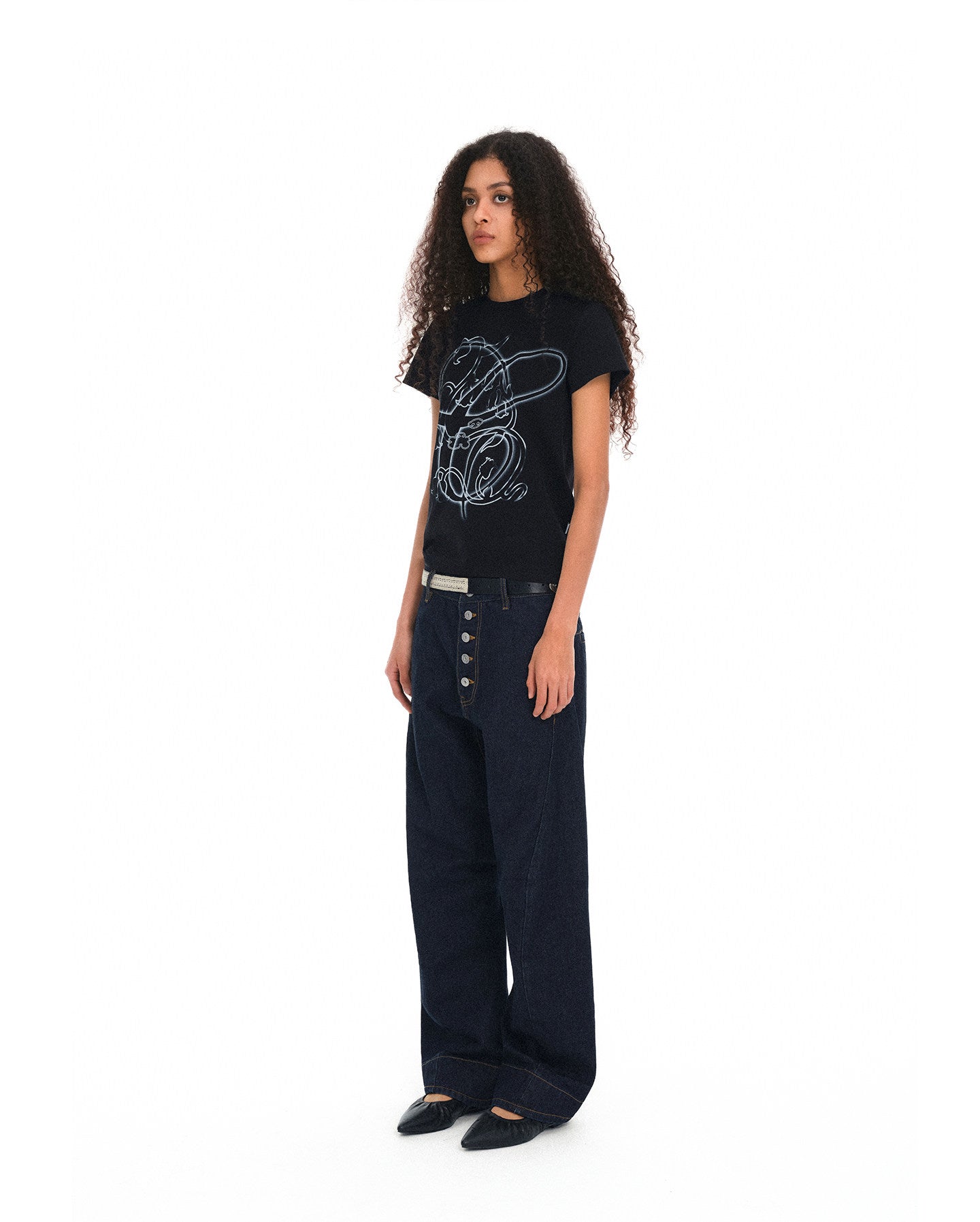 Casual Denim Pants with Five-Button Fly