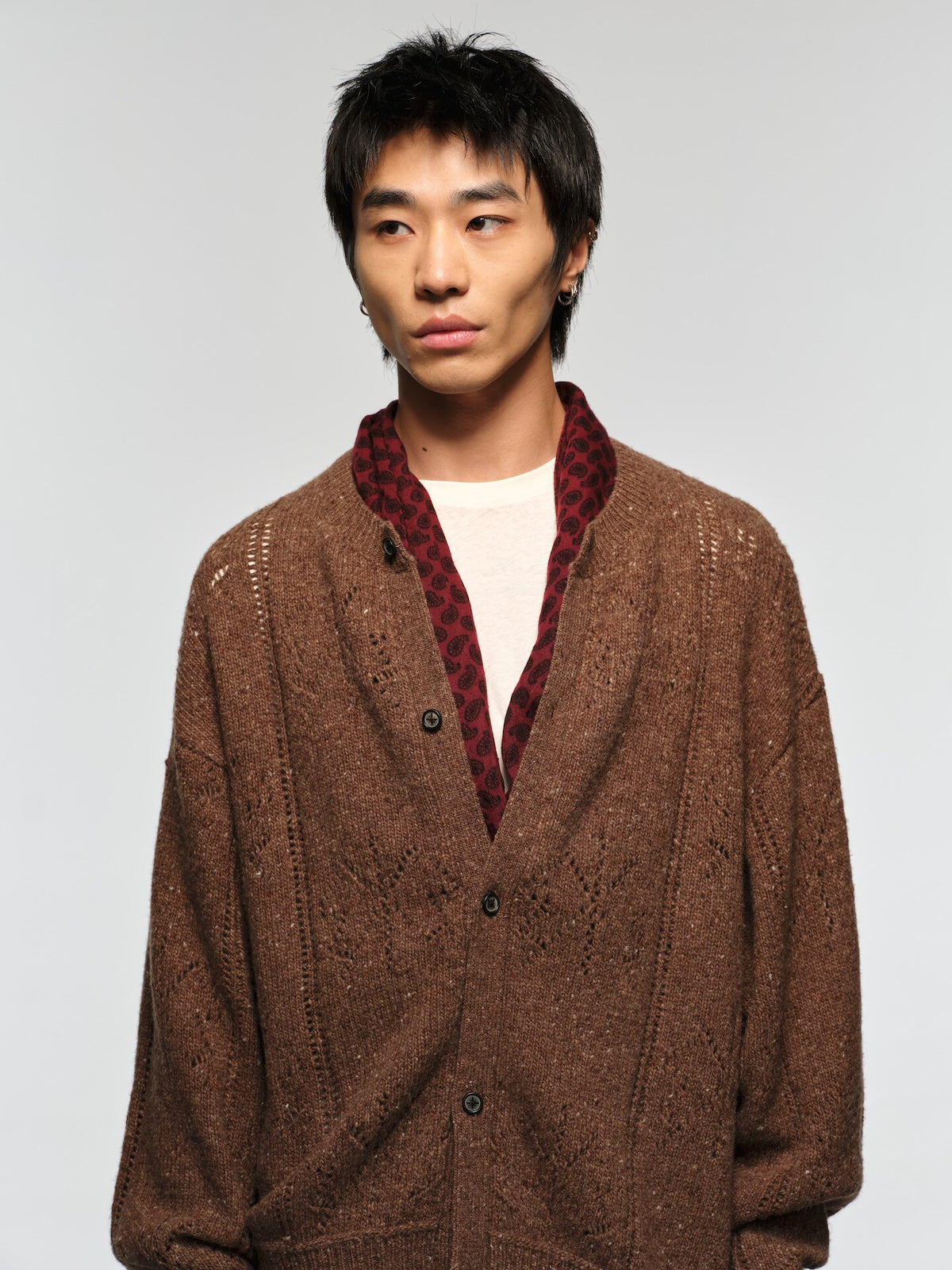 Alpaca Wool Cardigan with Buttons