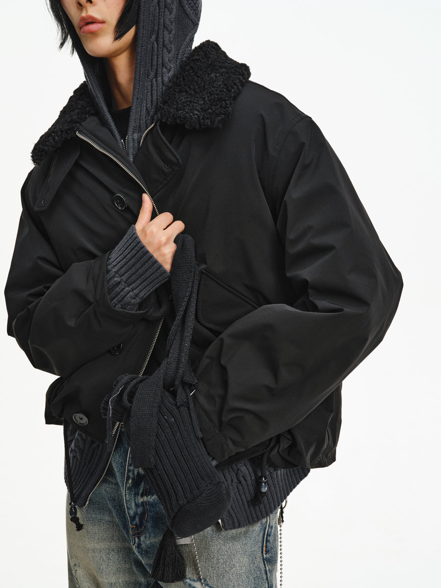 Oversized Drawstring Jacket