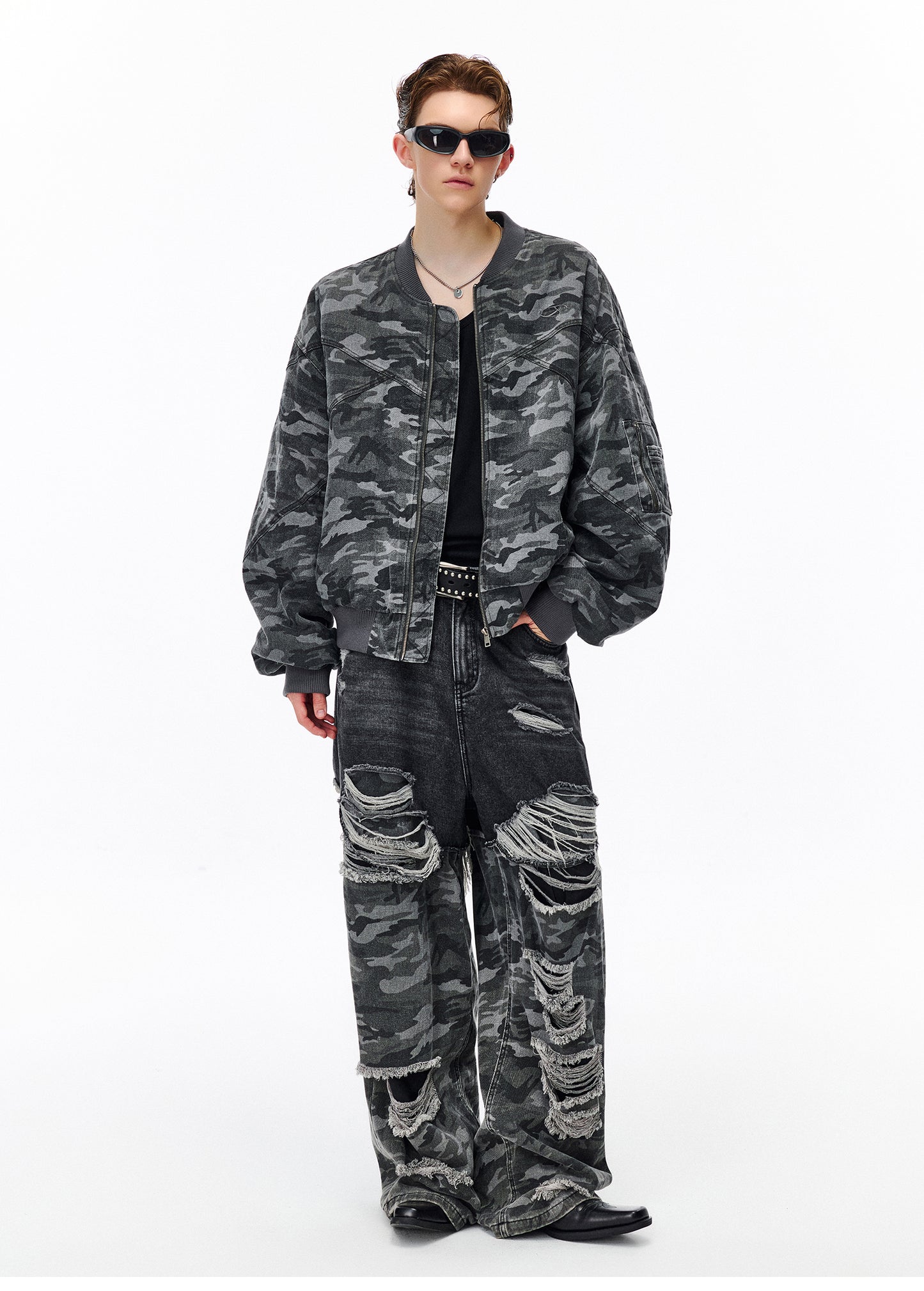 Washed Camouflage Cotton Jacket