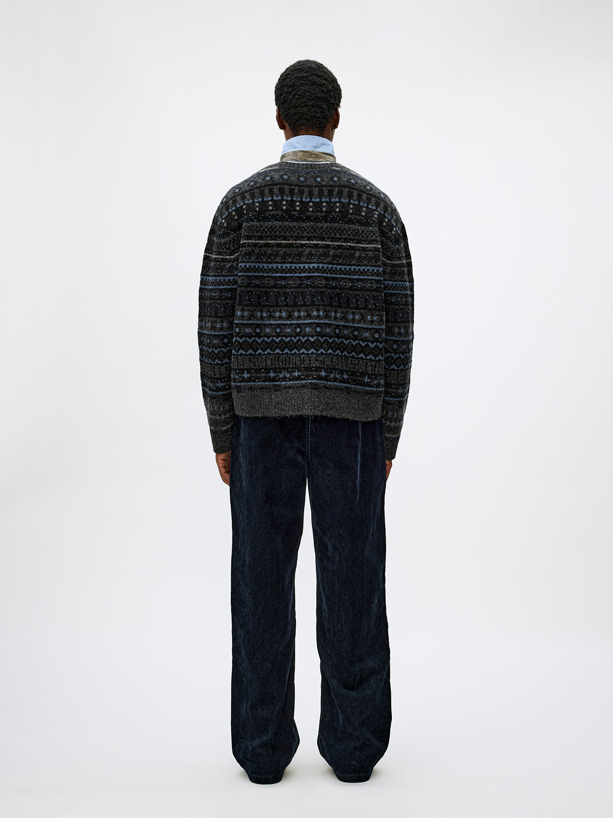 Crew Neck Button-Down Cardigan