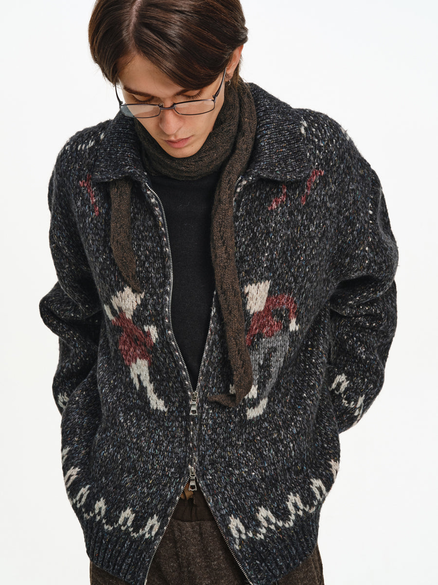 Jacquard Blend Cardigan