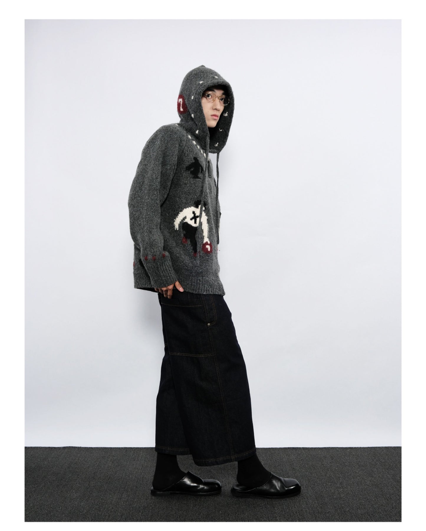 Double-Zipper Hooded Cardigan