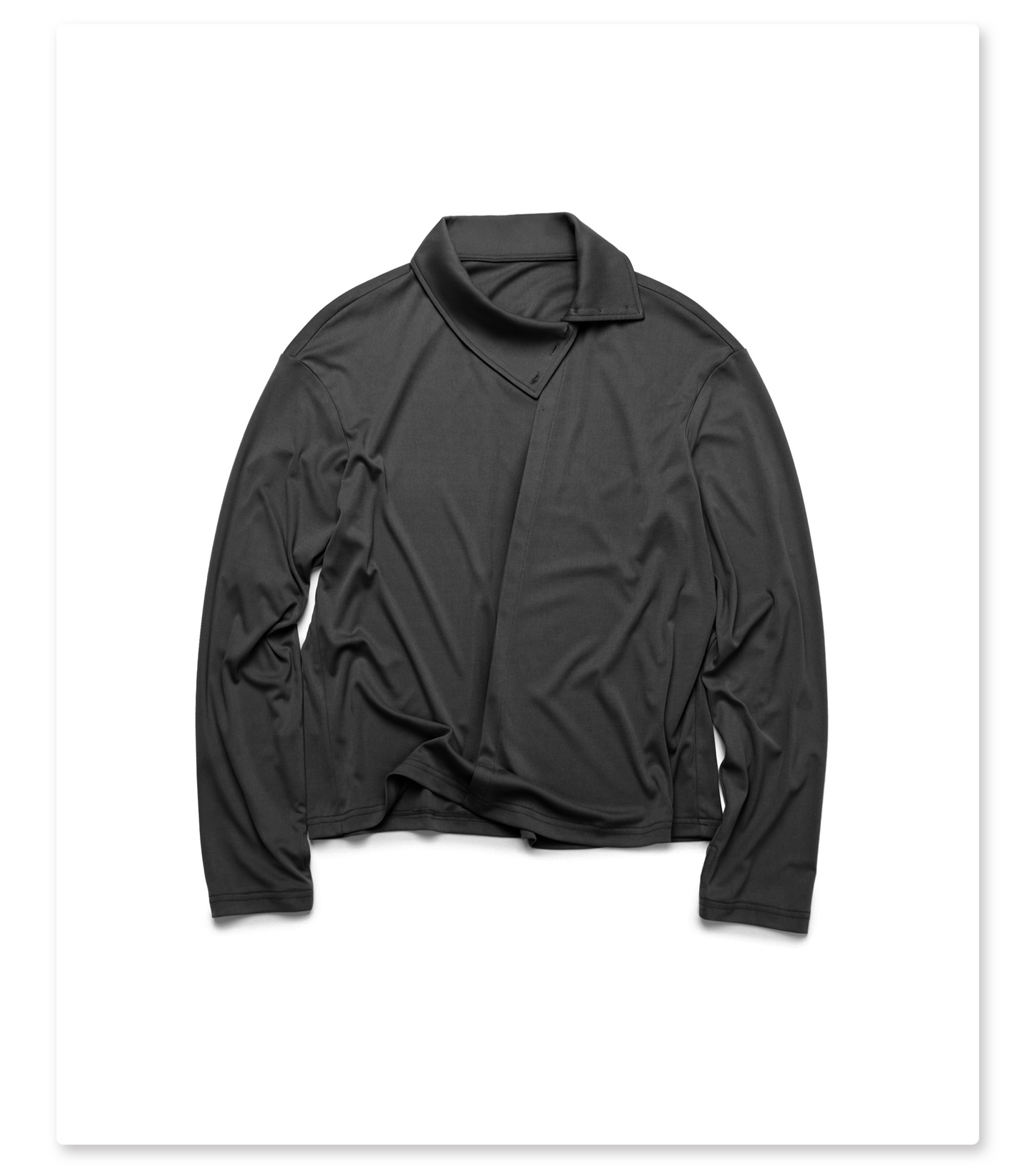 Asymmetrical Collar Deconstructed Shirt