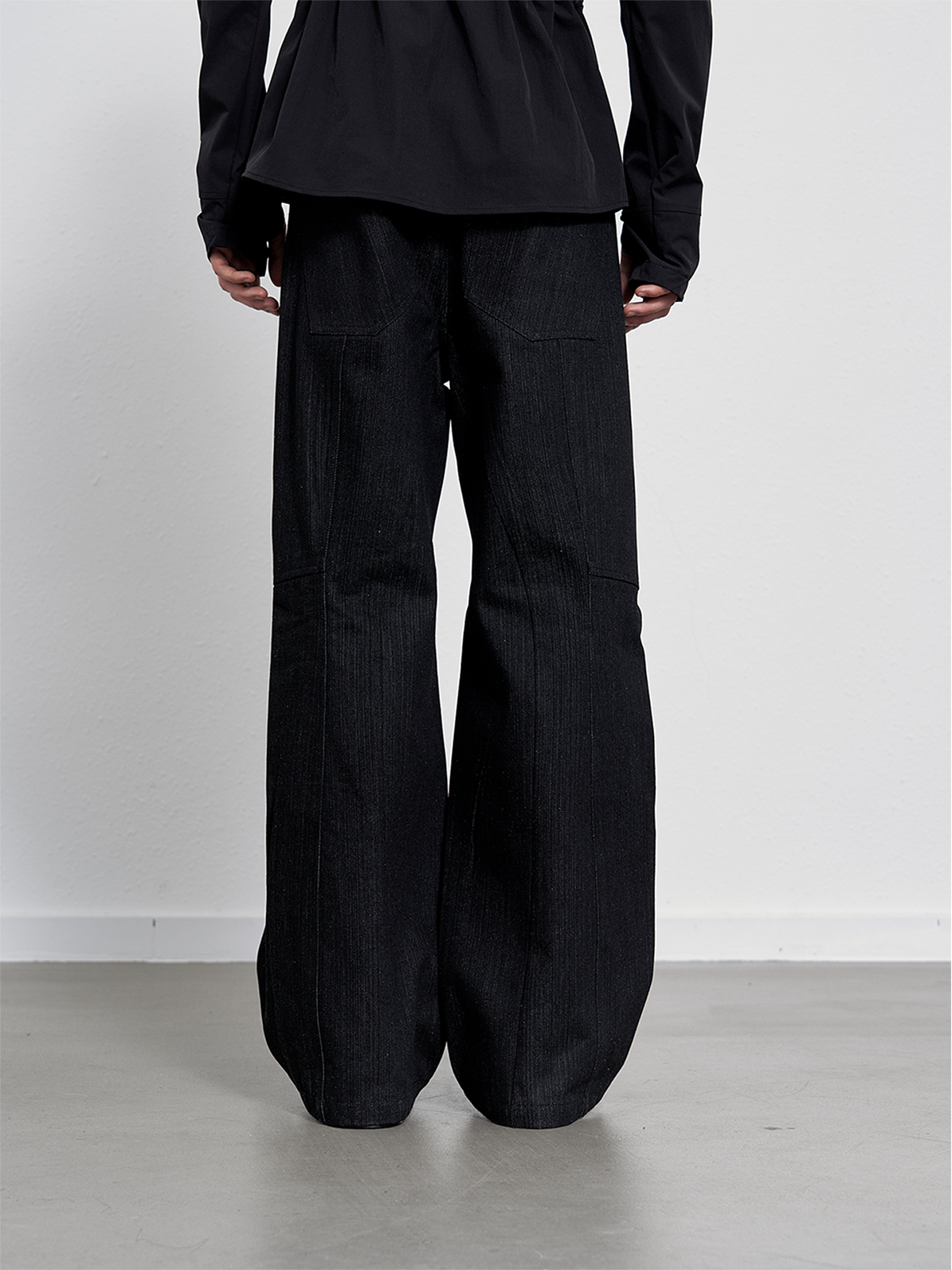 Three-dimensional cutting Denim pants