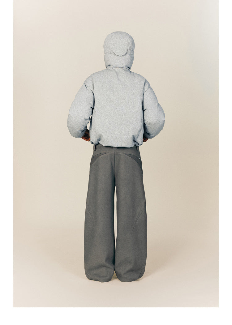 Loose-fitting wool pants