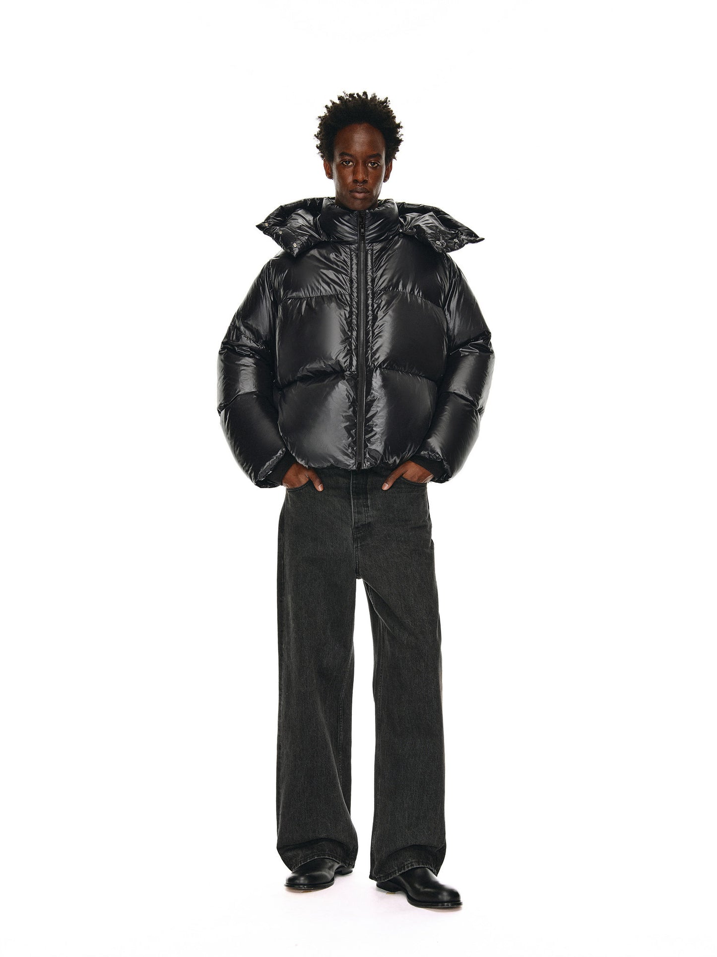 Detachable Hood Puffer Down Jacket