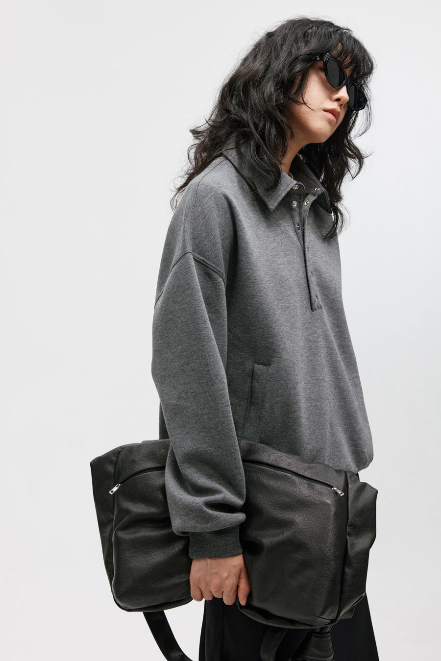 Lapel Air Layer Sweatshirt