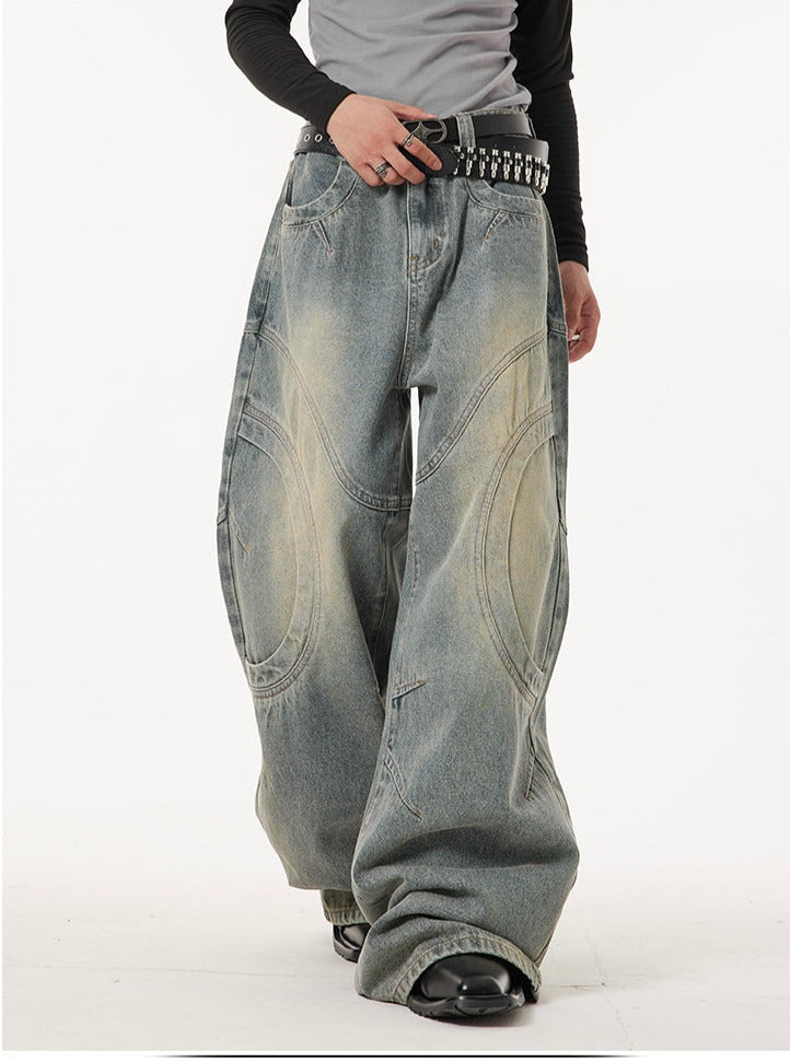 Original Design Curved Flush Straight Jeans