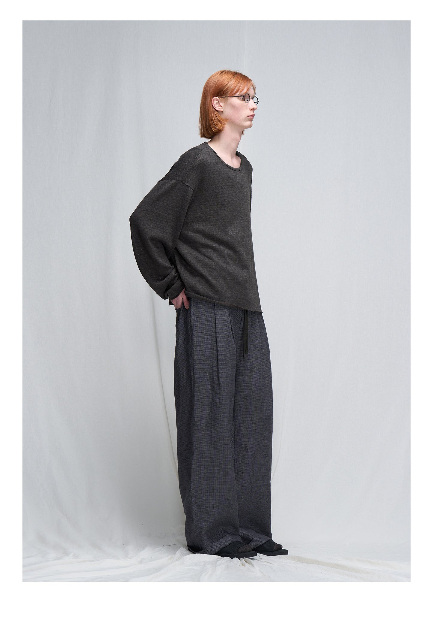 Casual Pants with Elastic Waist and Straight Legs