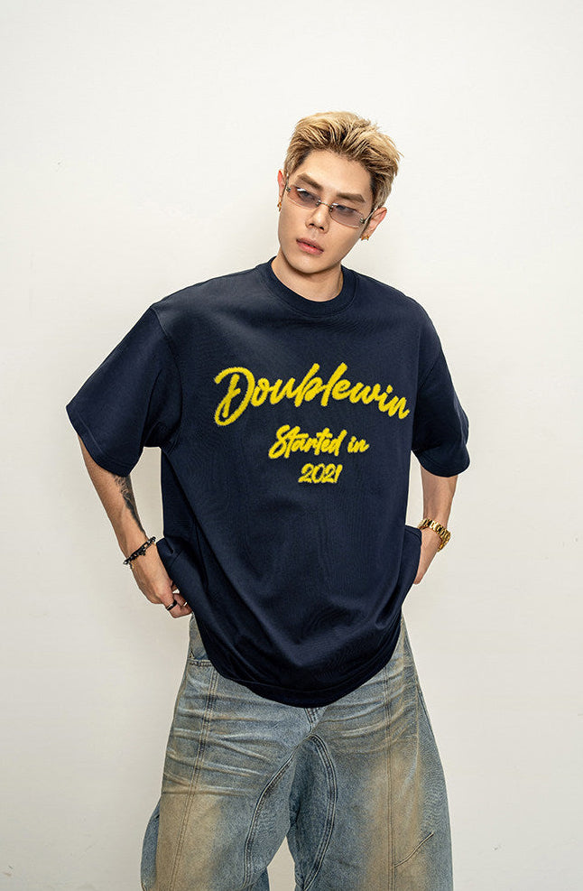Flock Embroidered T-Shirt