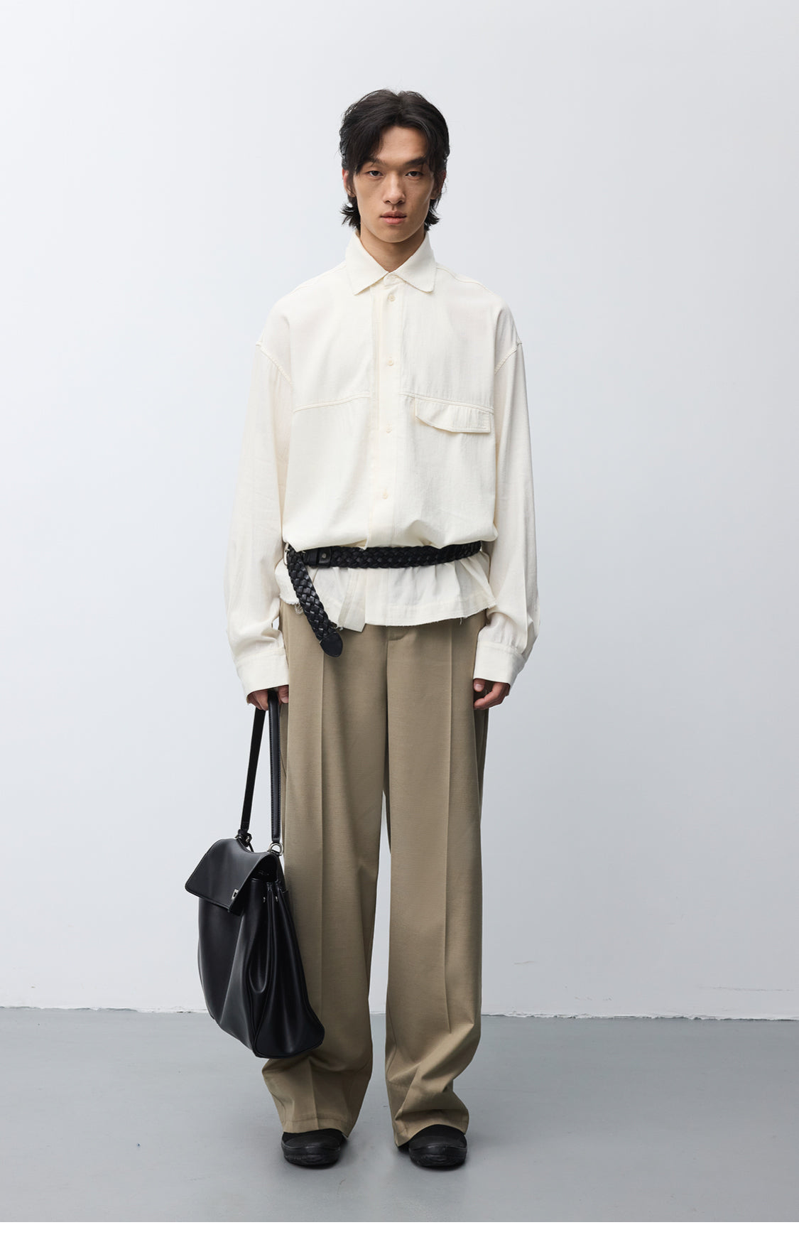 Elasticity Loose-fitting straight pants