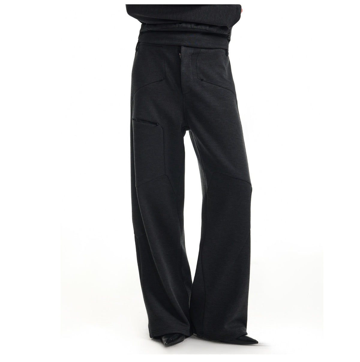 Casual Pants with Adjustable Hem and Air Cut