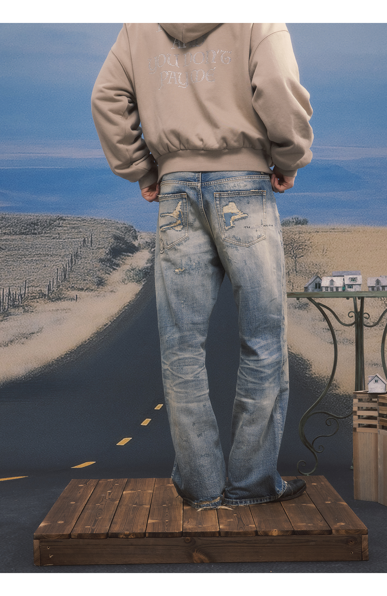 Embroidered Graffiti Jeans