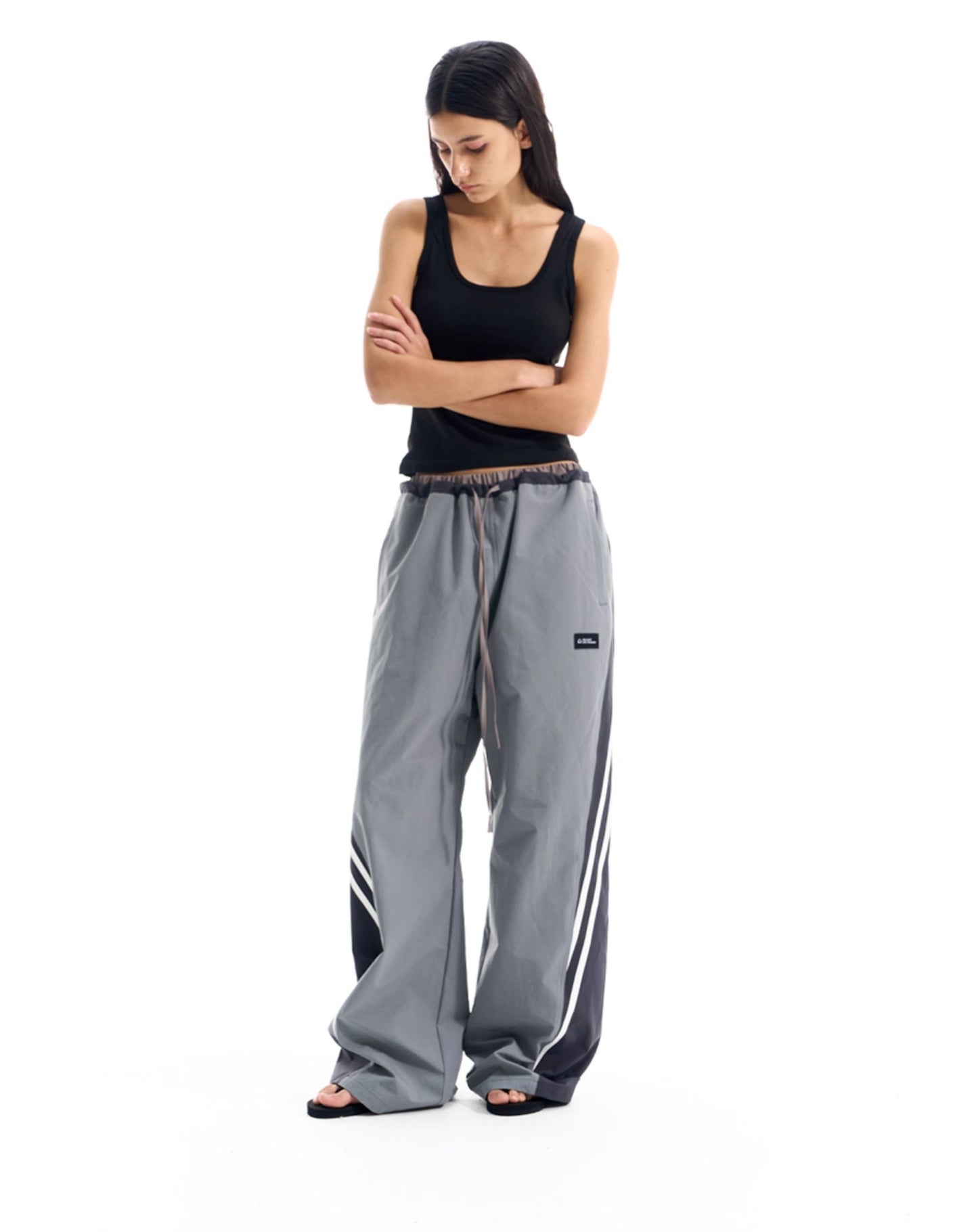 Striped Patchwork Casual Pants