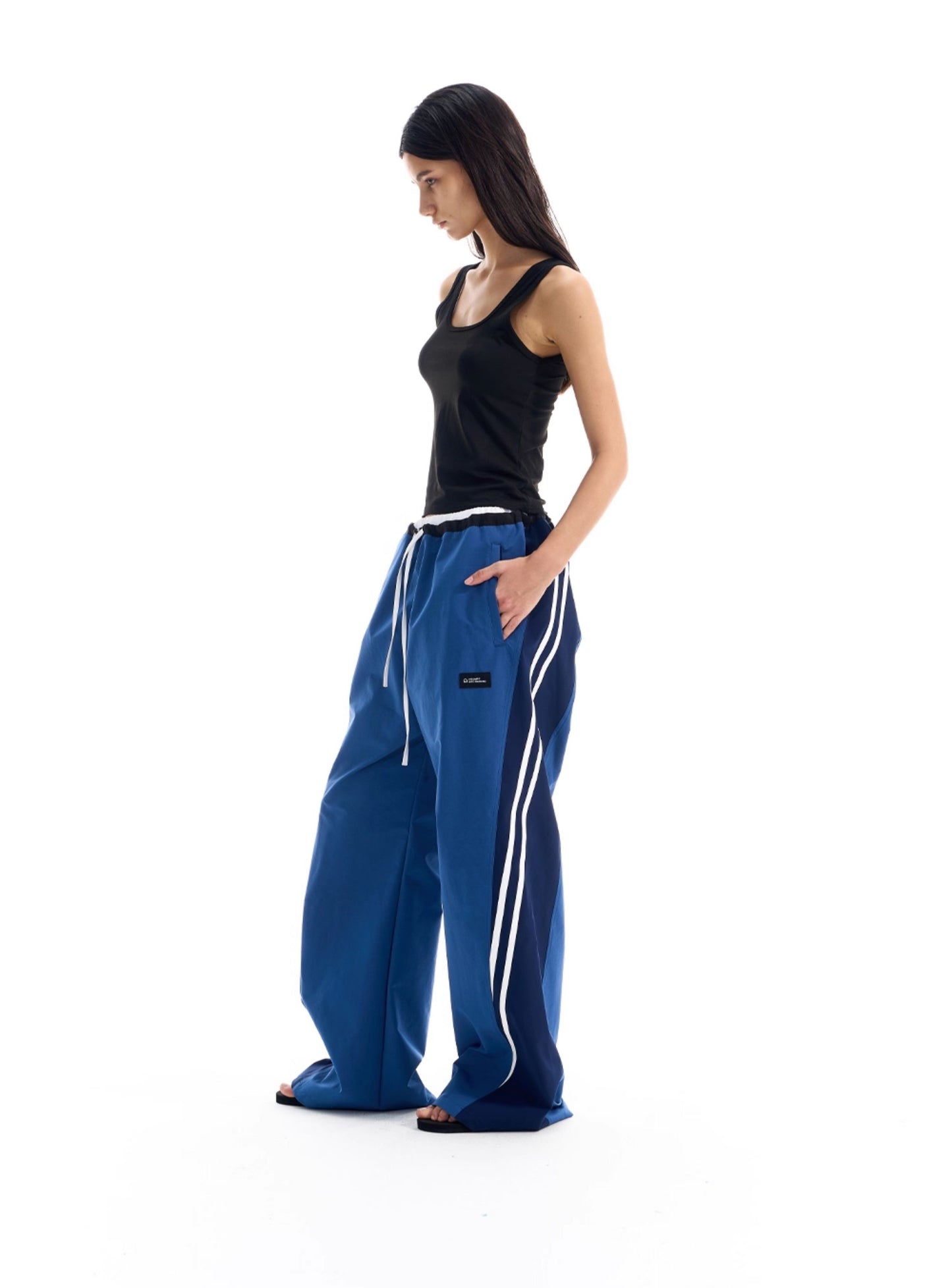 Striped Patchwork Casual Pants