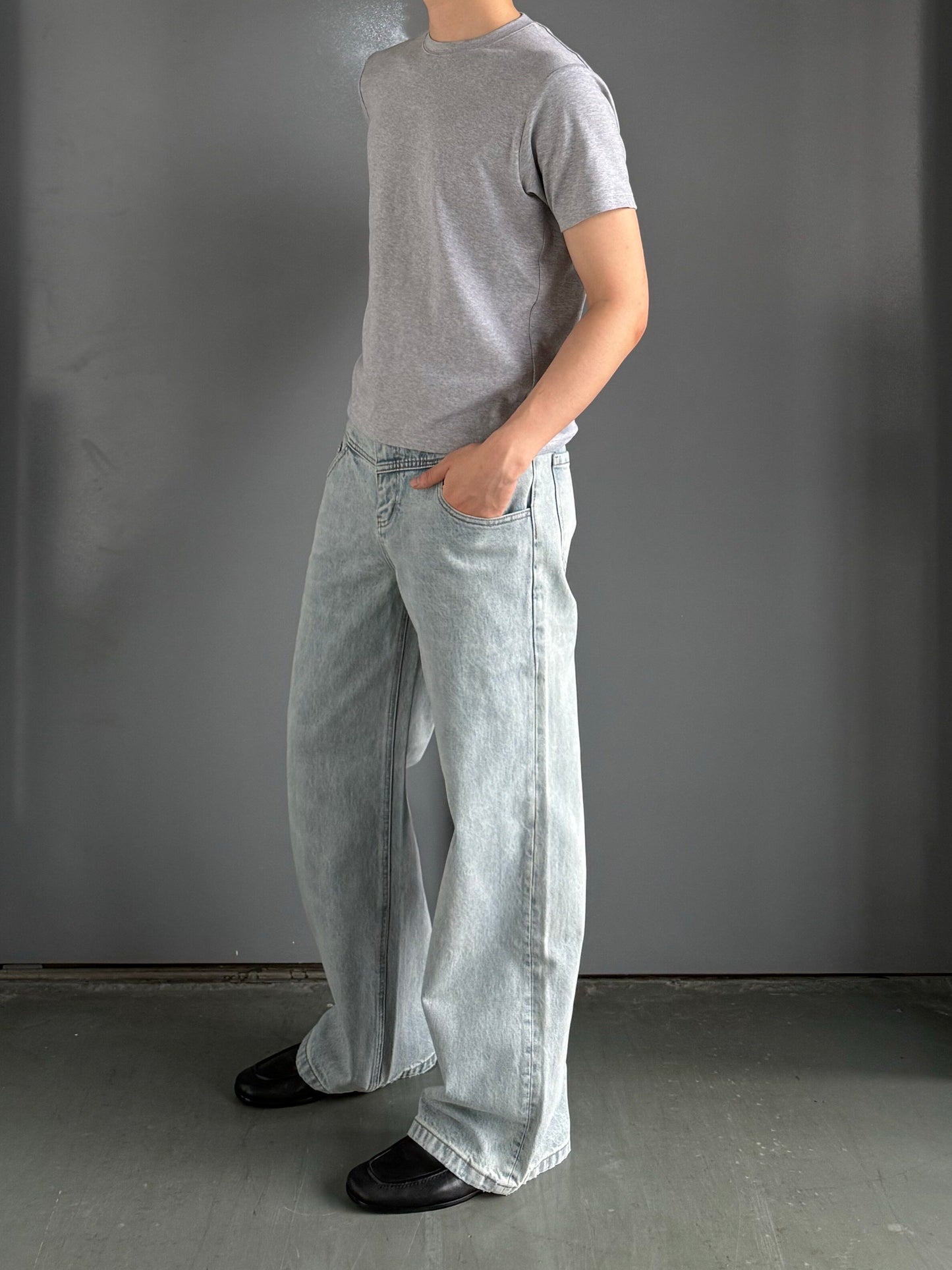 Denim Pants with Paris Buttons