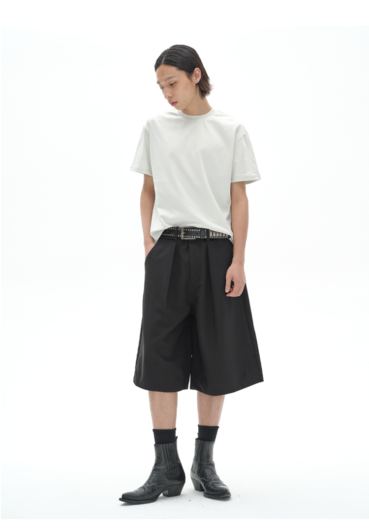 Pleated Simple Shorts