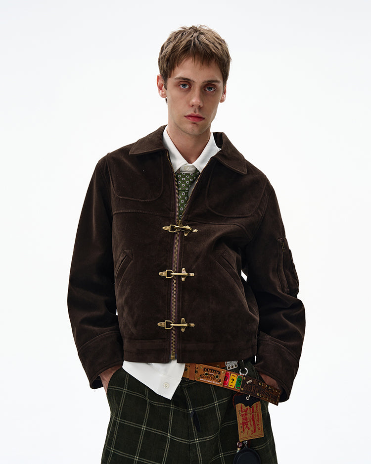 Airplane Buckle Short Jacket