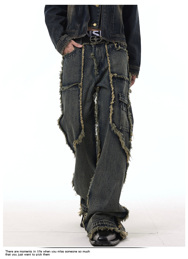 Washed Old Tassel Bootcut Jeans