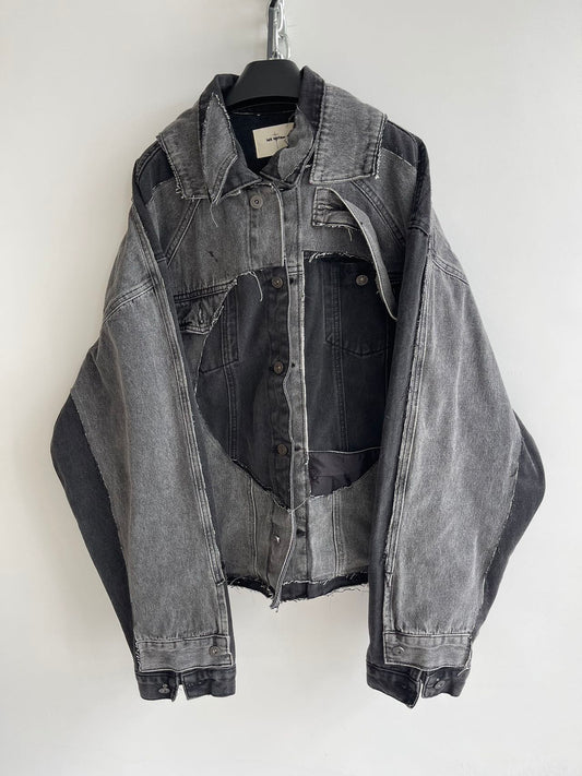 Double Layer Deconstructed Denim Jacket