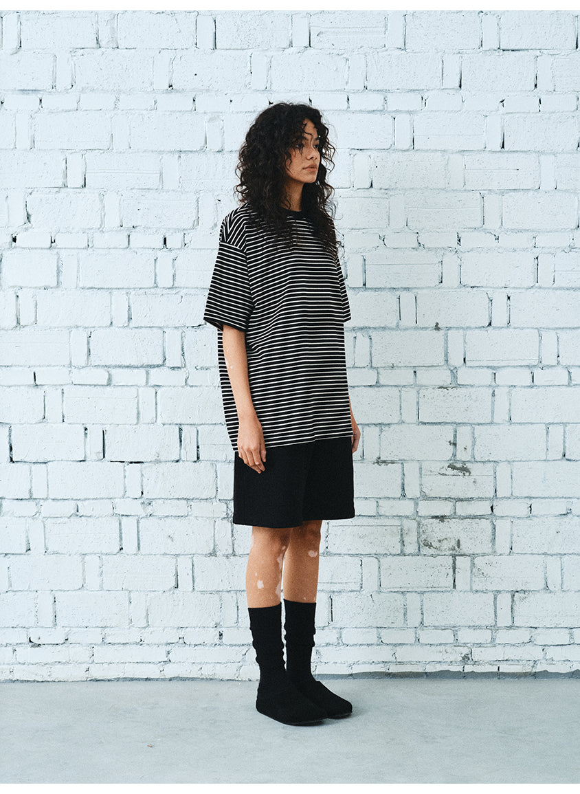 Elastic drawstring shorts