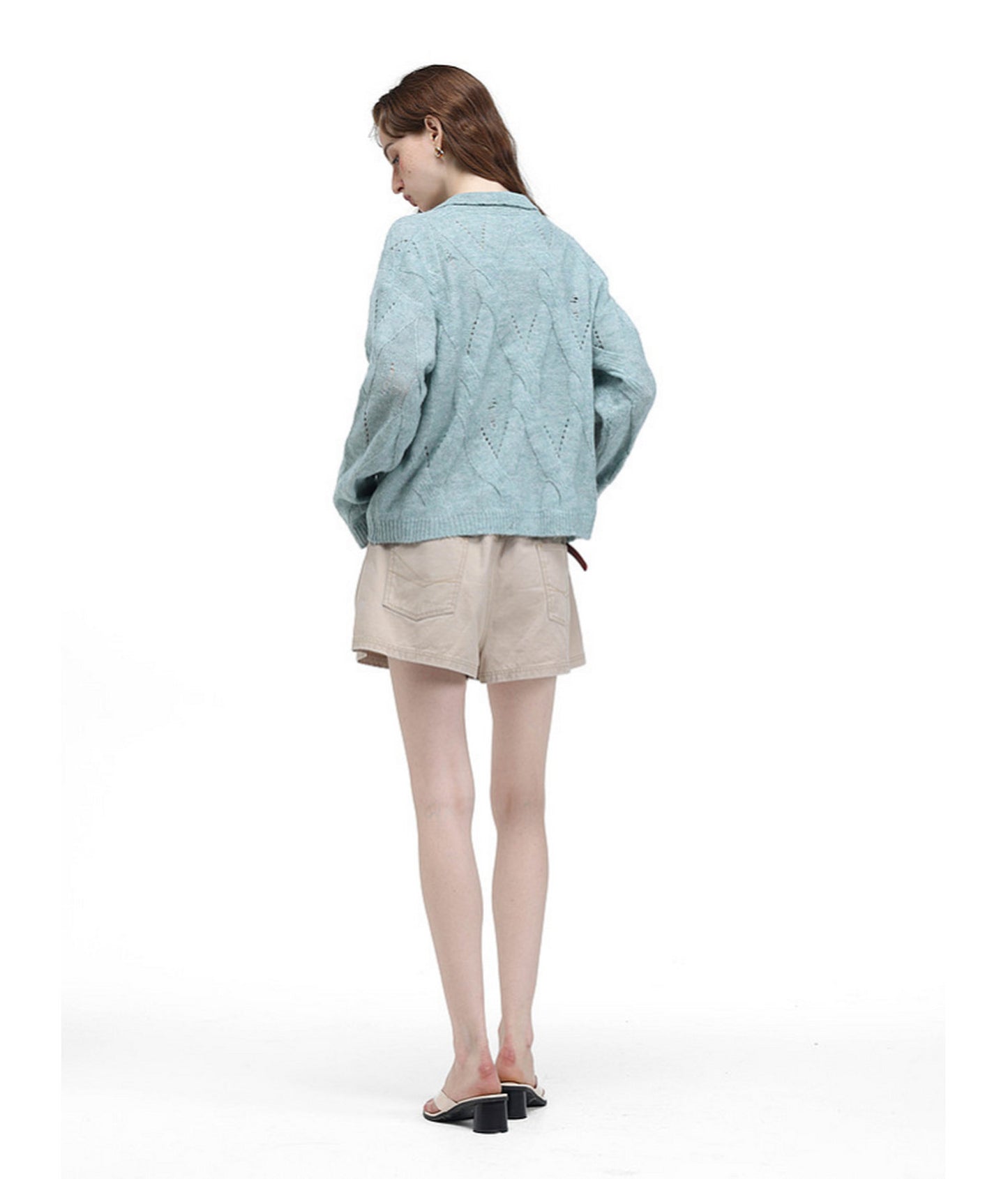 3D Cable-Knit Cardigan