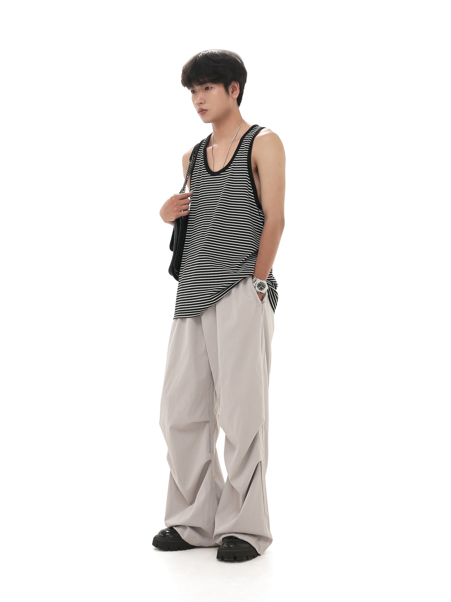 Loose  fit irregular design casual pants