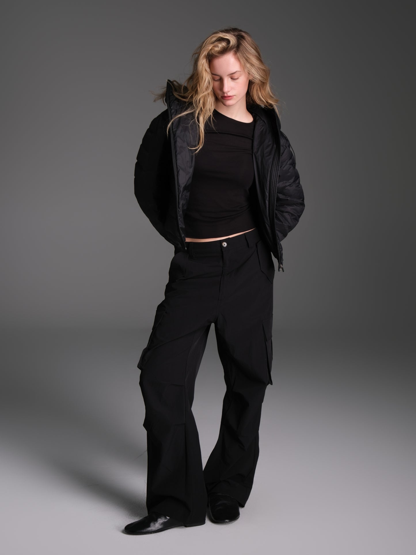 Deconstructed Ribbed Down Jacket