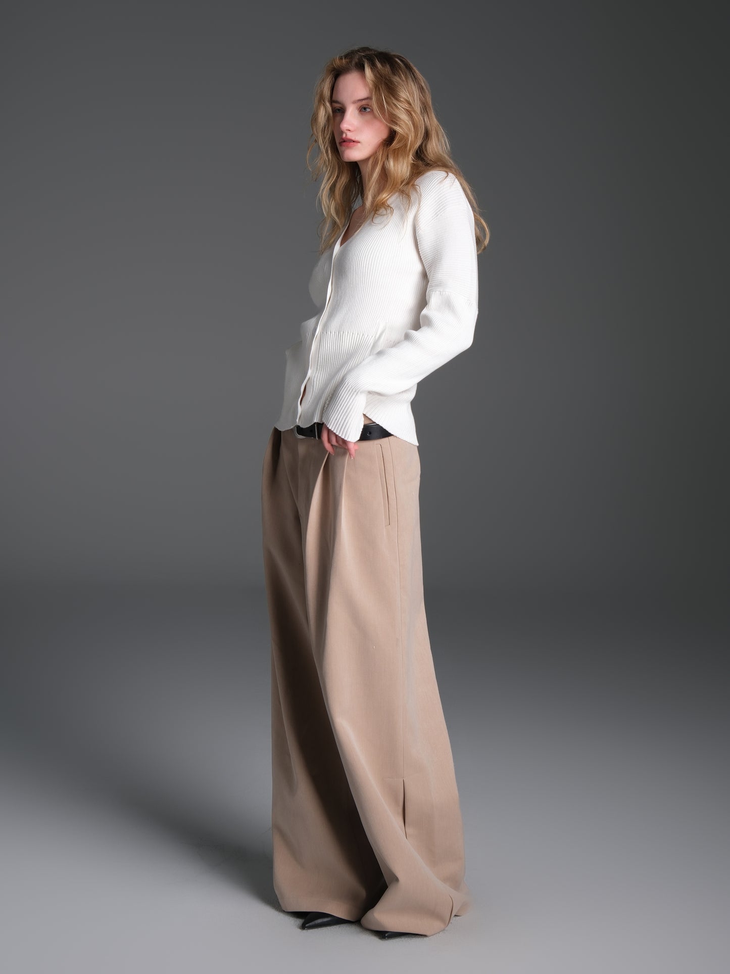 Double Pleated Straight Pants