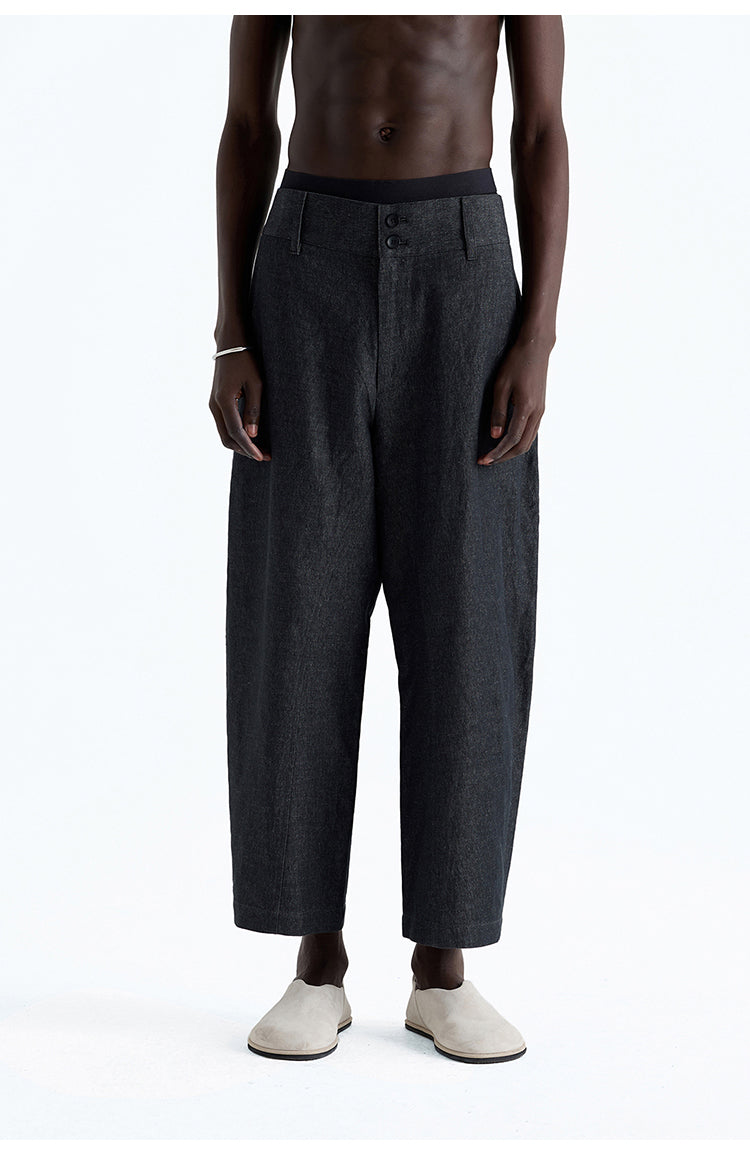 Natural cotton blend denim pants