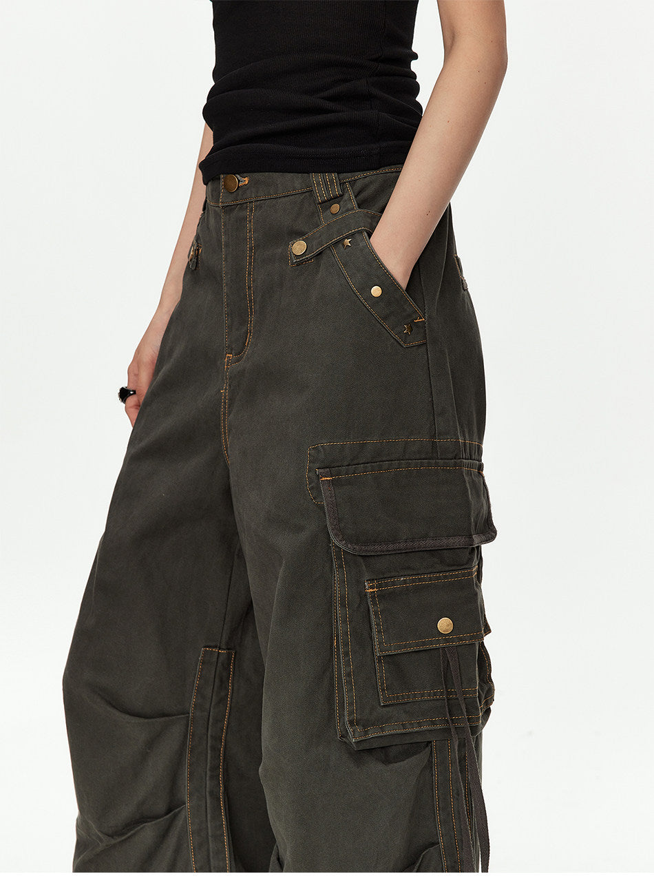 Wide-Leg Cargo Pants